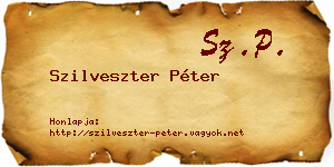 Szilveszter Péter névjegykártya